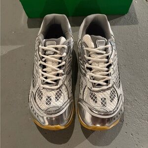 Bottega Orbit Silver & White Sneaker Mens Size 12